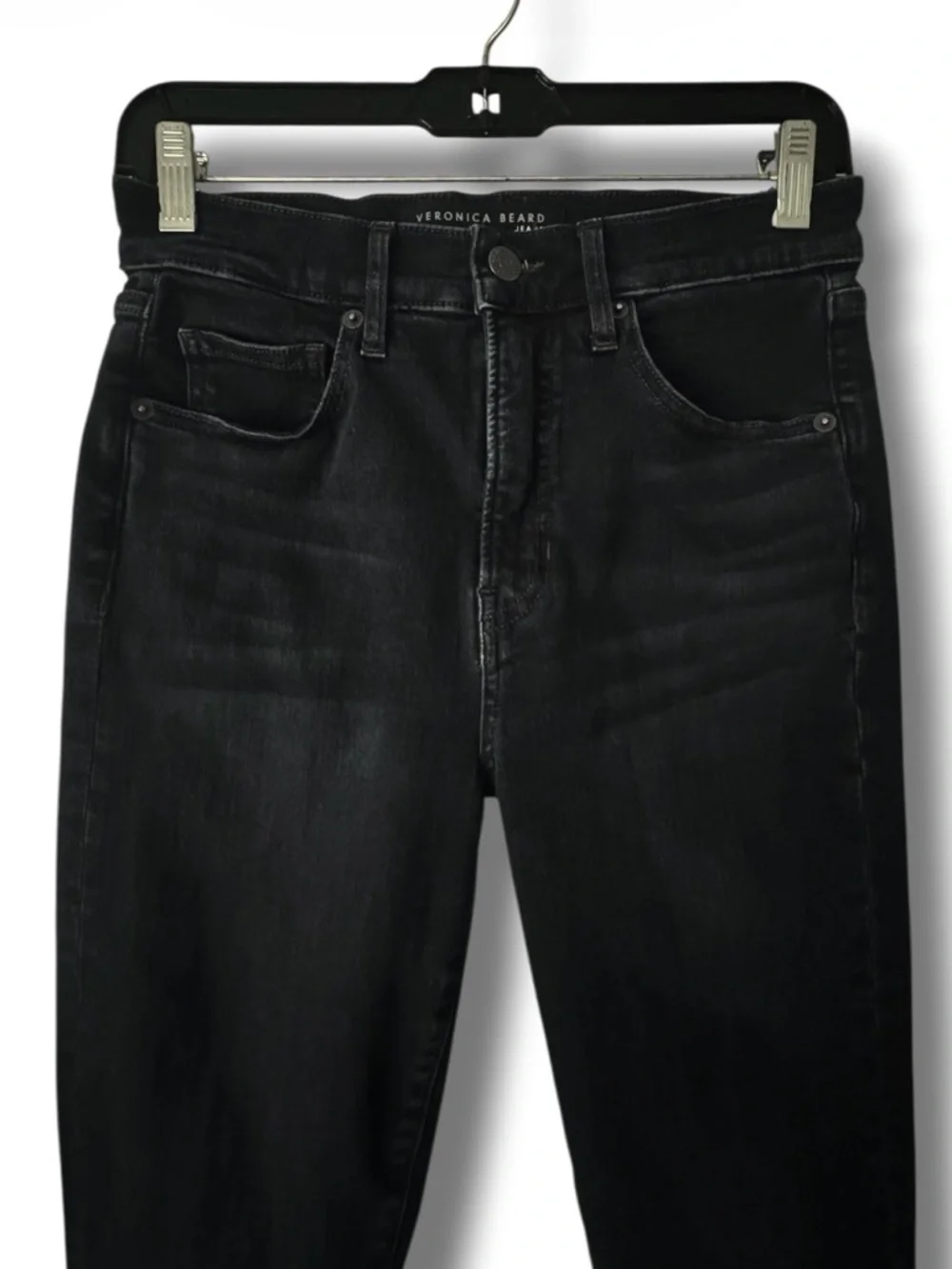 💞Veronica Beard Carly Kick Flare High Rise • Wash Dark Ink (Wash Black) • Sz 28